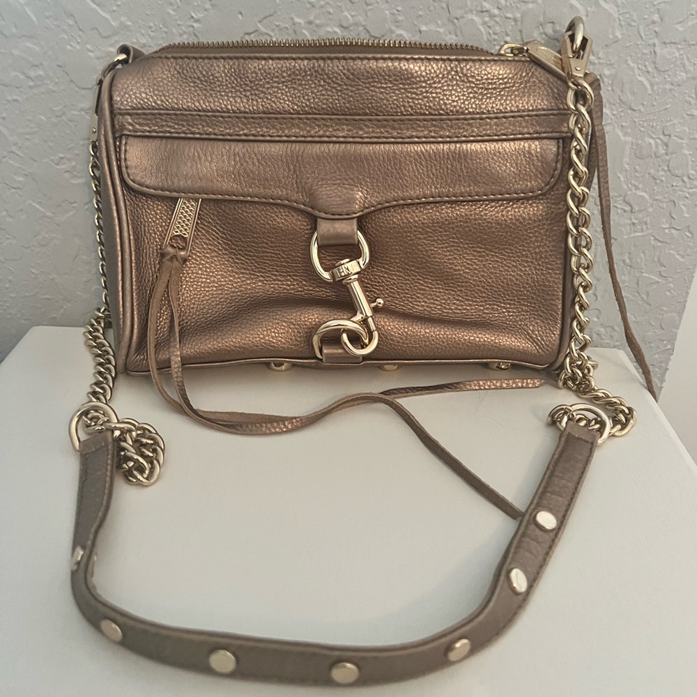 Rare Rebecca Minkoff MAC Crossbody Purse Rose Gold with dust bag